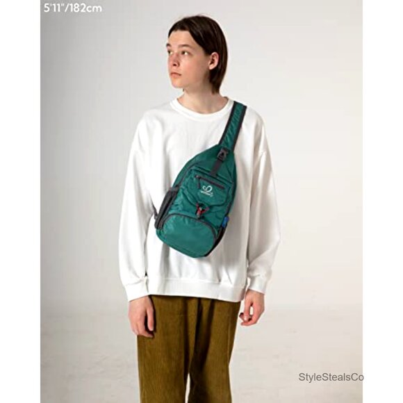 Foldable Hiking Daypack Sling Backpack Crossbody Bag Water-Resistant Polyester main image 6